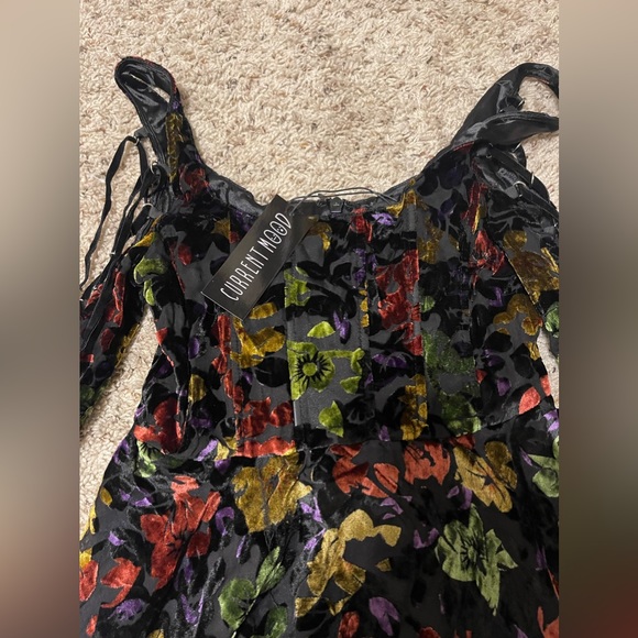 Dolls Kill Current mood Lean on Me burnout velvet mini dress. Size S NWT - Picture 2 of 6
